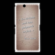 Coque Sony Xpéria Z Ultra Ami poignardée Rouge Citation Oscar Wilde