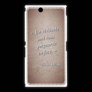 Coque Sony Xpéria Z Ultra Ami poignardée Rouge Citation Oscar Wilde