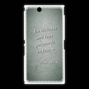 Coque Sony Xpéria Z Ultra Ami poignardée Vert Citation Oscar Wilde