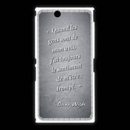 Coque Sony Xpéria Z Ultra Avis gens Noir Citation Oscar Wilde