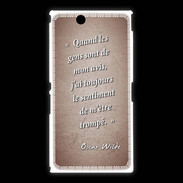 Coque Sony Xpéria Z Ultra Avis gens Rouge Citation Oscar Wilde