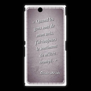 Coque Sony Xpéria Z Ultra Avis gens violet Citation Oscar Wilde