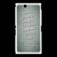 Coque Sony Xpéria Z Ultra Avis gens Vert Citation Oscar Wilde