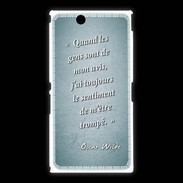 Coque Sony Xpéria Z Ultra Avis gens Turquoise Citation Oscar Wilde