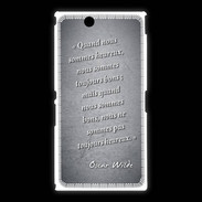 Coque Sony Xpéria Z Ultra Bons heureux Noir Citation Oscar Wilde