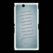 Coque Sony Xpéria Z Ultra Bons heureux Turquoise Citation Oscar Wilde