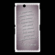 Coque Sony Xpéria Z Ultra Bons heureux Violet Citation Oscar Wilde