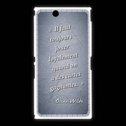 Coque Sony Xpéria Z Ultra Cartes gagnantes Bleu Citation Oscar Wilde