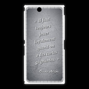 Coque Sony Xpéria Z Ultra Cartes gagnantes Noir Citation Oscar Wilde