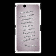 Coque Sony Xpéria Z Ultra Bons heureux Rose Citation Oscar Wilde