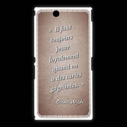 Coque Sony Xpéria Z Ultra Cartes gagnantes Rouge Citation Oscar Wilde