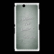Coque Sony Xpéria Z Ultra Définir Vert Citation Oscar Wilde