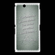 Coque Sony Xpéria Z Ultra Incertitude amour Vert Citation Oscar Wilde