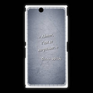 Coque Sony Xpéria Z Ultra Aimer Bleu Citation Oscar Wilde