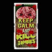 Coque Sony Xpéria Z Ultra Keep Calm and Kill Zombies Cervelle