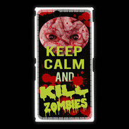 Coque Sony Xpéria Z Ultra Keep Calm and Kill Zombies Noir