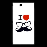 Coque Sony Xpéria Z Ultra I love Lunette Moustache