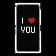 Coque Sony Xpéria Z Ultra I love you noir