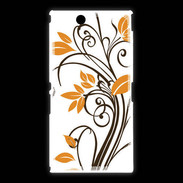 Coque Sony Xpéria Z Ultra motif floral marron