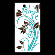 Coque Sony Xpéria Z Ultra motif floral bleu clair