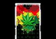 Coque Sony Xpéria Z Ultra Feuille de cannabis et cœur Rasta