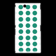 Coque Sony Xpéria Z Ultra pois vert d'eau