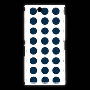 Coque Sony Xpéria Z Ultra pois bleu marine