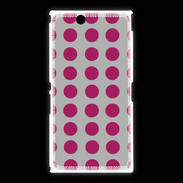 Coque Sony Xpéria Z Ultra pois gris & framboise