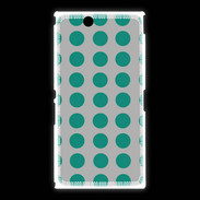 Coque Sony Xpéria Z Ultra pois gris & turquoise