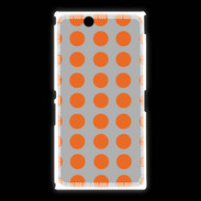 Coque Sony Xpéria Z Ultra pois gris & orange