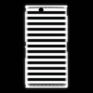Coque Sony Xpéria Z Ultra rayures noires et blanches