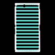 Coque Sony Xpéria Z Ultra rayures noires et bleues
