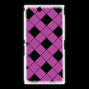 Coque Sony Xpéria Z Ultra losange noir & rose