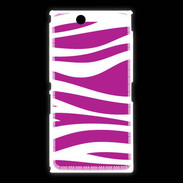 Coque Sony Xpéria Z Ultra zèbre rose & blanc