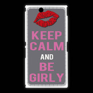 Coque Sony Xpéria Z Ultra Keep Calm Girl Gris