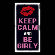 Coque Sony Xpéria Z Ultra Keep Calm Girly Noir