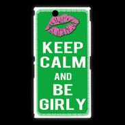 Coque Sony Xpéria Z Ultra Keep Calm Girly Vert