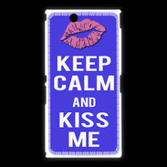 Coque Sony Xpéria Z Ultra Keep Calm Kiss me Bleu