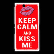 Coque Sony Xpéria Z Ultra Keep Calm Kiss me Rouge