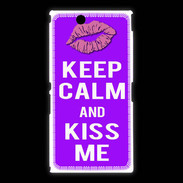 Coque Sony Xpéria Z Ultra Keep Calm Kiss me Violet