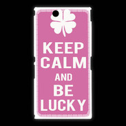 Coque Sony Xpéria Z Ultra Keep Calm Be Lucky Rose