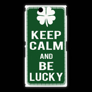 Coque Sony Xpéria Z Ultra Keep Calm Be lucky Vert