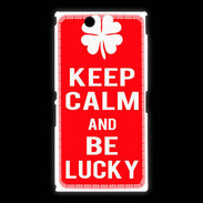 Coque Sony Xpéria Z Ultra Keep Calm Be Lucky Rouge