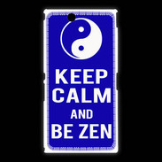 Coque Sony Xpéria Z Ultra Keep Calm Be Zen Bleu