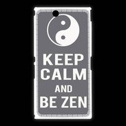 Coque Sony Xpéria Z Ultra Keep Calm Be Zen Gris