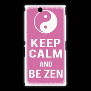 Coque Sony Xpéria Z Ultra Keep Calm Be Zen Rose