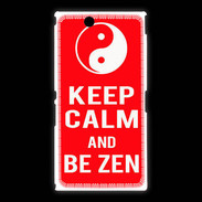 Coque Sony Xpéria Z Ultra Keep Calm Be Zen Rouge