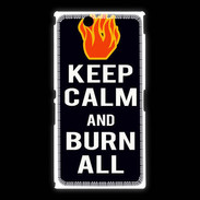 Coque Sony Xpéria Z Ultra Keep Calm Burn Noir