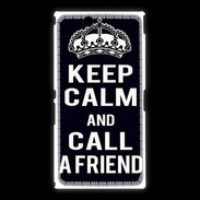 Coque Sony Xpéria Z Ultra Keep Calm Call friend Noir