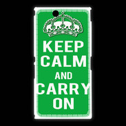 Coque Sony Xpéria Z Ultra Keep Calm Carry on Vert